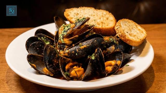 Steamed Mussels.